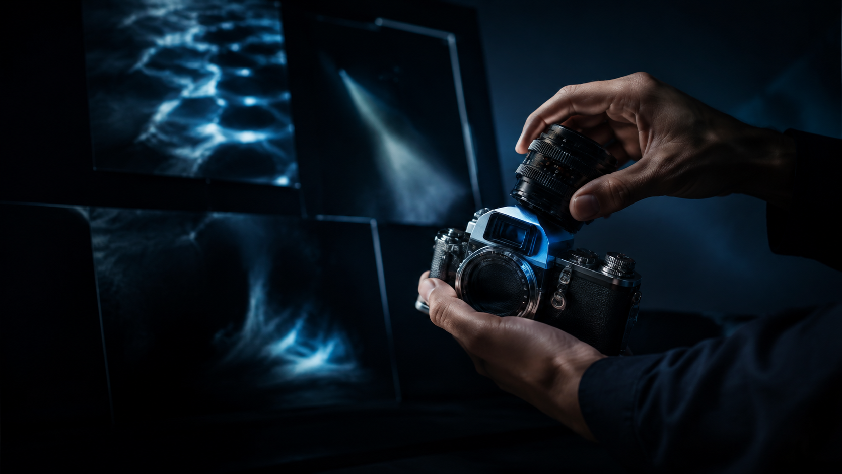 Hände mit Kamera – Fotografie